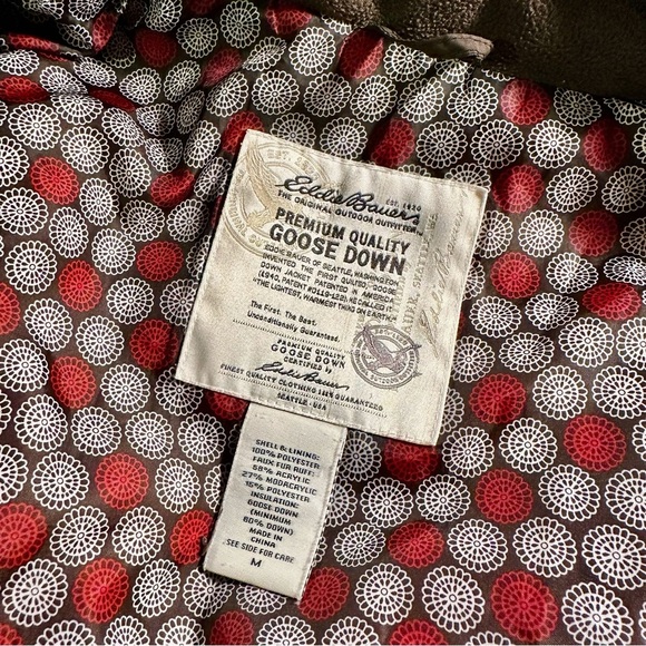 Eddie Bauer ‘Lodge’ Goose Down-Filled Winter Parka in Chocolate Brown Size M - Picture 3 of 16